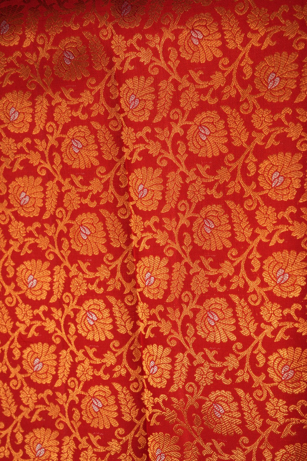 Image of Radiant Red Brocade Kanchipattu Saree